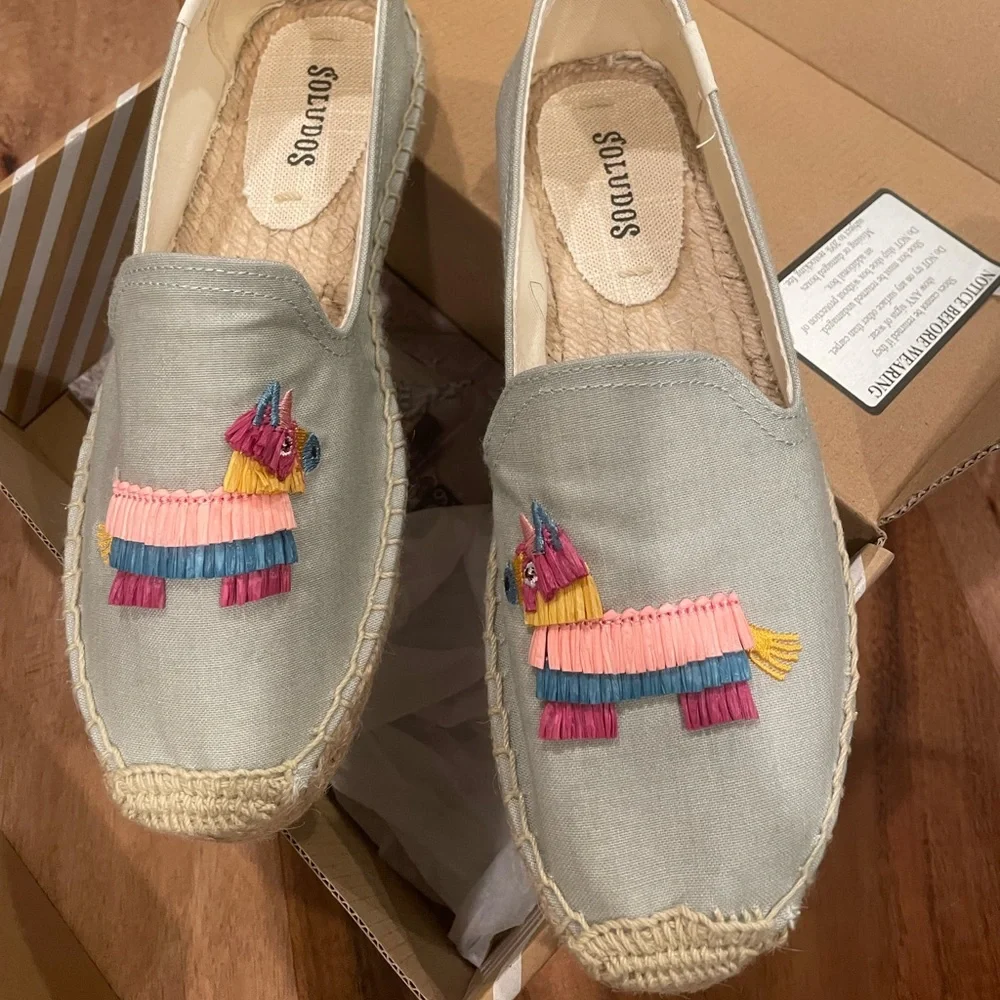 NEW Soludos Pinata Smoking Slipper Espadrilles Sz 7 NIB